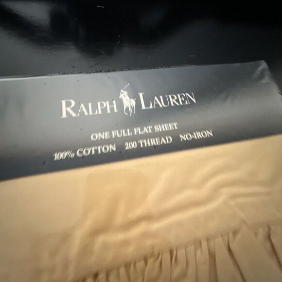 *Rare NEW RALPH Lauren *Full YELLOW Ruffle FLAT SHEET Vintage - Picture 2 of 8